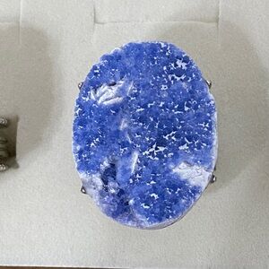 Blue Geode Sodalite Statement Ring